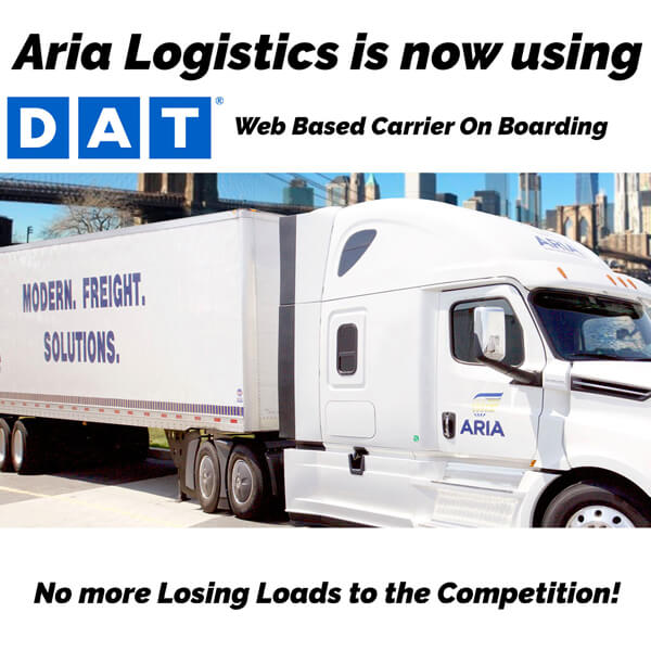 Aria Logistics Now Using DAT