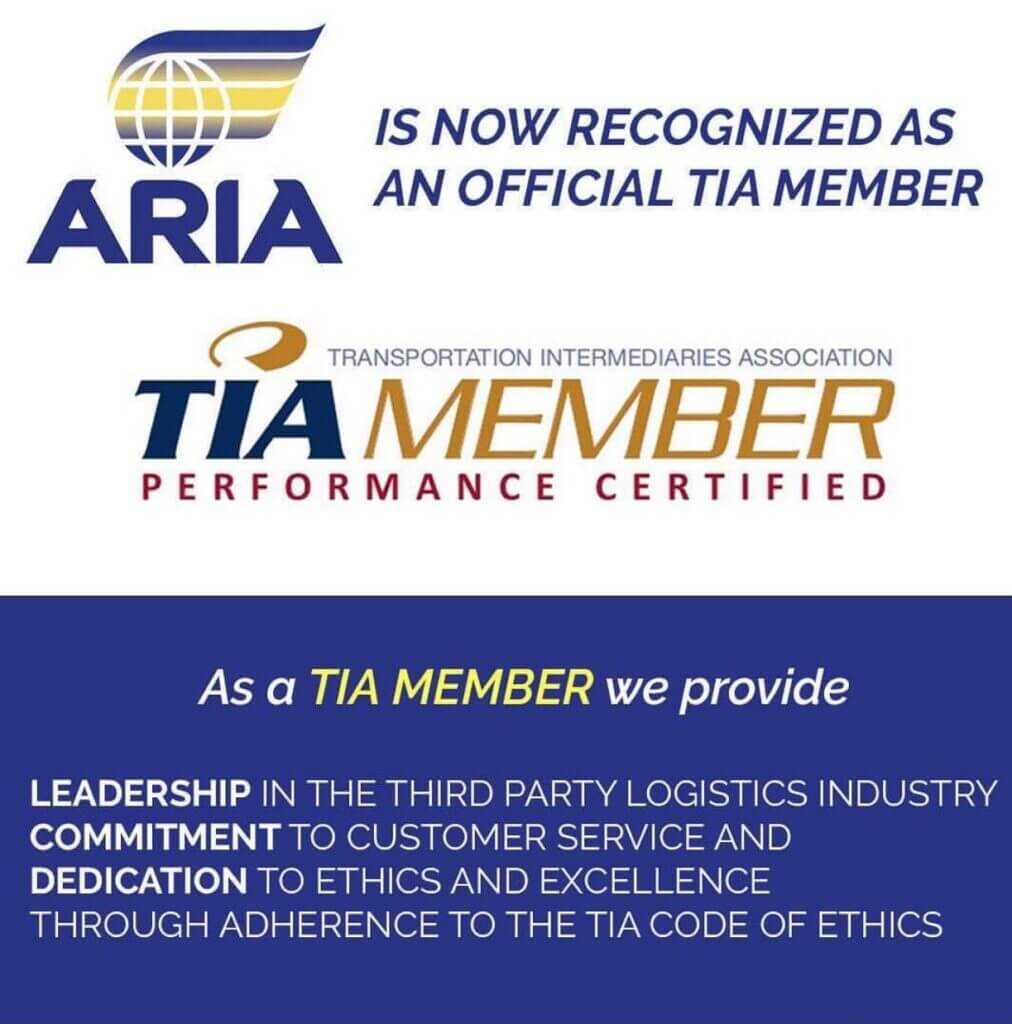 Aria Logistics Now TIA Certified