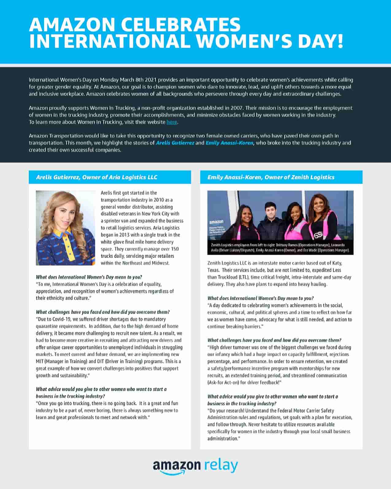 Amazon celebrates International Women’s Day!
